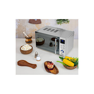 Zln1238 | Dijital Mikrodalga Fırın | 20l | 700w | 6 Kademeli | Buz Çözme | Paslanmaz Çelik