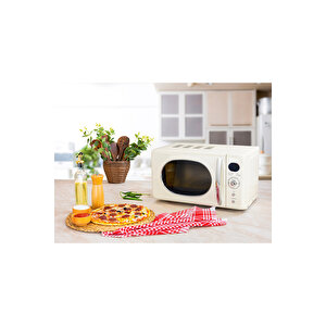 Zln1245 | Retro Mikrodalga Fırın | 700w | 20l | 6 Kademeli | Buz Çözme | Otomatik Pişirme