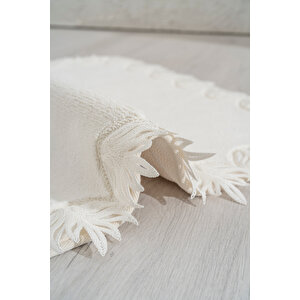 Bella Ekru 2'li Yıkanabilir Banyo & Klozet Paspas Takımı