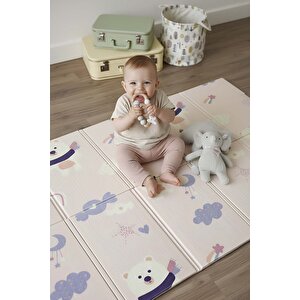 Pembe Ayı Masalı Katlanabilir Çocuk Oyun Matı - Oyun Halısı 130x200 Cm