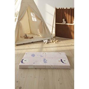 Pembe Ayı Masalı Katlanabilir Çocuk Oyun Matı - Oyun Halısı 130x200 Cm
