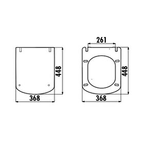 Eg321 Elegant Rim-off Kanalsız Duroplast Yavaş Kapanan Klozet Kapaklı Kömür Karası Mat Siyah Set