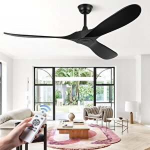 Dkf-309 Uzaktan Kumandalı Ahşap Siyah Tavan Vantilatörü