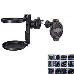 Carub Bardaklık Havalandırma Ayarlı Siyah