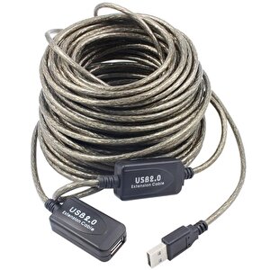 5228 Aktif Usb Dişi Erkek Uzatıcı Uzatma Ek Kablosu 20 Metre