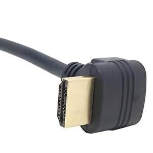 6050 Hdmi Dişi Erkek Uzatma 90 Derece Dirsek Kablosu 15cm