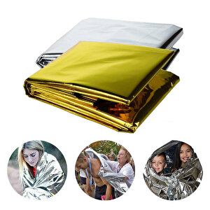 Soğuk Ve Sicak Tutan Çi̇ft Tarafli Gold Aci̇l Durum Battani̇yesi̇ (130x210 Cm)