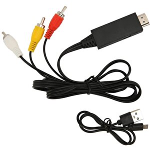 4875 Hdmi To Rca Av 4k30hz Çevirici Dönüştürücü Adaptör