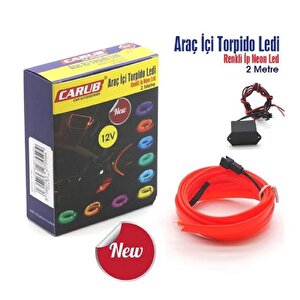 12v İp Neon Araç İçi Torpido Ledi Kırmızı
