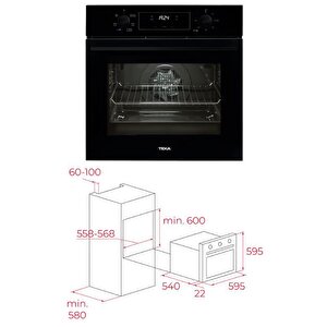 Siyah Ankastre Set (tb 6415 Ocak/hak 625 Fırın/atv 60.3 M Davlumbaz)