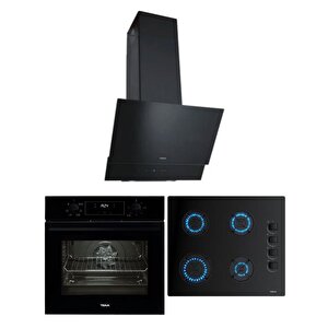 Chef 5 Siyah Ankastre Set (gbe 64002 Ocak/hak 625 Fırın/atv 60.3 M Davlumbaz)