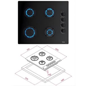 Chef 5 Siyah Ankastre Set (gbe 64002 Ocak/hak 625 Fırın/atv 60.3 M Davlumbaz)