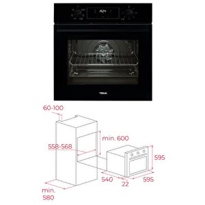 Chef 5 Siyah Ankastre Set (gbe 64002 Ocak/hak 625 Fırın/atv 60.3 M Davlumbaz)