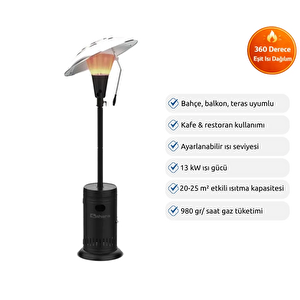 360° Isı Odağı Dış Mekan Isıtıcı - 13kw