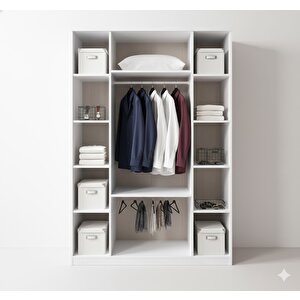 Petunya Tamamı Mdf 4 Kapaklı Gardırop Dolap - Kurulum Dahil