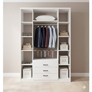 Fulya Tamamı Mdf 4 Kapaklı Gardırop Dolap - Kurulum Dahil