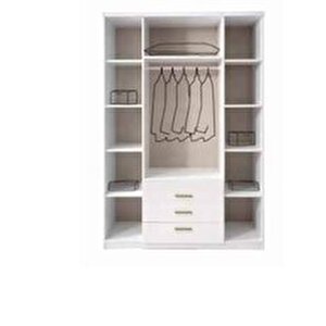 Papatya Tamamı Mdf 4 Kapaklı Gardırop Dolap - Kurulum Dahil