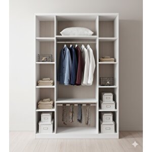 Frezya Tamamı Mdf 4 Kapaklı Gardırop Dolap - Kurulum Dahil