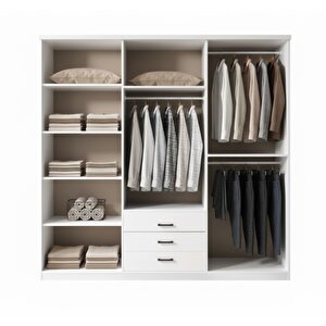 Gardenya Tamamı Mdf 6 Kapaklı Gardırop Dolap - Kurulum Dahil