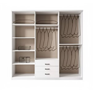 Gardenya Tamamı Mdf 6 Kapaklı Gardırop Dolap - Kurulum Dahil