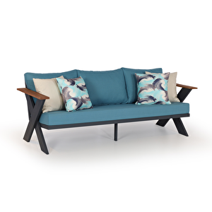 Selina Alüminyum Oturma Grubu Bahçe Balkon Koltuk Takımı 3+1+1+masa