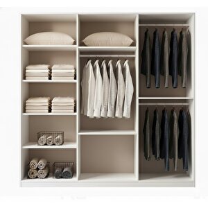 Lilyum Tamamı Mdf 6 Kapaklı Gardırop Ve Yatak Odası Takımı - Kurulum Dahil