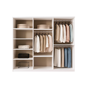 Mimoza Tamamı Mdf 6 Kapaklı Gardırop Ve Yatak Odası Takımı - Kurulum Dahil