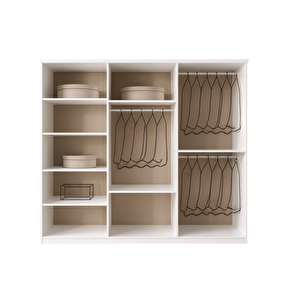 Mimoza Tamamı Mdf 6 Kapaklı Gardırop Ve Yatak Odası Takımı - Kurulum Dahil