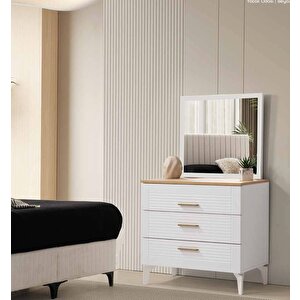 Mimoza Tamamı Mdf 6 Kapaklı Gardırop Ve Yatak Odası Takımı - Kurulum Dahil