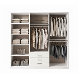 Lemis Tamamı Mdf 6 Kapaklı Gardırop Ve Yatak Odası Takımı - Kurulum Dahil