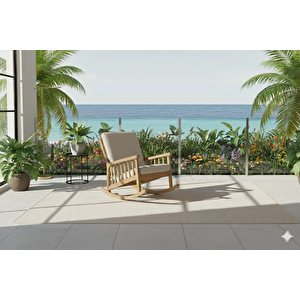 Sandy Masif Dut Ağacı Modern Tasarım Sallanan Sandalye Koltuk Tv Koltuğu