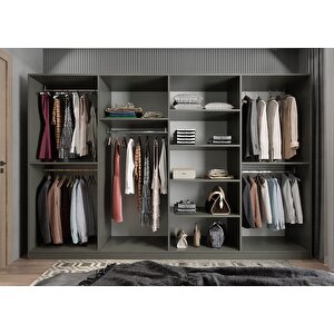 Bar Sekiz  Kapaklı Gardırop Antrasit G.s.b_2_278cm 320 cm