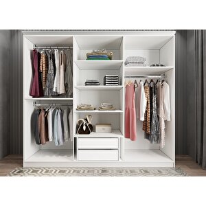 Membran Life Altı Kapaklı Gardırop Beyaz G.a.m.l_1_240cm 240 cm