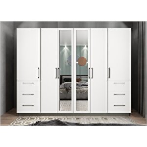 Yıldız Altı Kapaklı Gardırop Antrasit&beyaz G.a.y_9_270 270 cm