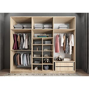 Zirve Altı Kapaklı Gardırop Meşe G.a.z_4_208cm