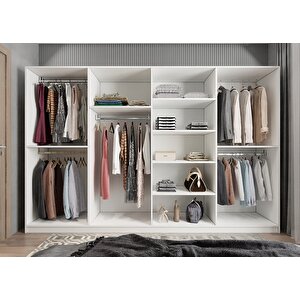 Bar Sekiz  Kapaklı Gardırop Beyaz G.s.b_1_360cm 360 cm