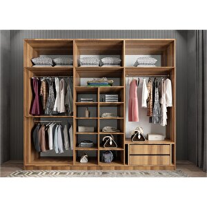 Zirve Altı Kapaklı Gardırop Ceviz G.a.z_5_270cm 270 cm