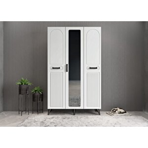 Life Membran 3 Kapaklı Portmanto Antrasit&Beyaz P.u.m.l_2_120cm 120 cm