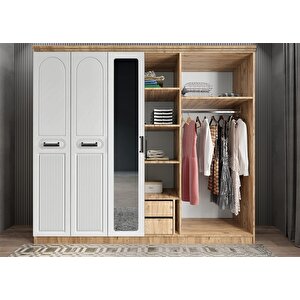 Membran Life Altı Kapaklı Gardırop Çam&beyaz G.a.m.l_3_210cm 210 cm