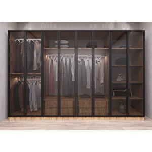 Trend Camlı Sekiz  Kapaklı Gardırop Çam G.s.c.t_3_280cm 280 cm