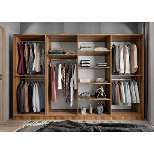 Eko Sekiz  Kapaklı Gardırop Ceviz G.s.b.e_4_360cm 360 cm