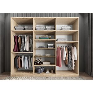 Eko Zirve Altı Kapaklı Gardırop Meşe G.a.z.e_4_240cm 240 cm