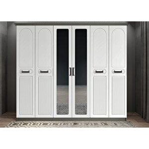 Membran Life Altı Kapaklı Gardırop Antrasit&beyazg.a.m.l_2_210cm 210 cm