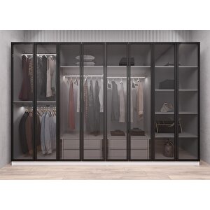 Trend Camlı Sekiz  Kapaklı Gardırop Beyaz G.s.c.t_1_360 Cm 360 cm