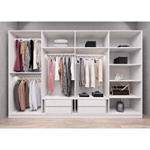 Trend Camlı Sekiz  Kapaklı Gardırop Beyaz G.s.c.t_1_360 Cm 360 cm