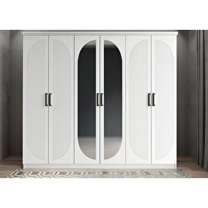 Membran Harika Altı Kapaklı Gardırop Beyaz G.a.m.h_1_ 240cm 240 cm