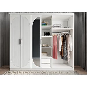 Membran Harika Altı Kapaklı Gardırop Beyaz G.a.m.h_1_ 240cm 240 cm