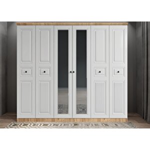 Membran Bar Altı Kapaklı Gardırop Çam&beyaz G.a.m.b_3_240cm 240 cm