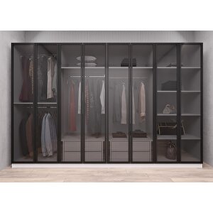 Trend Camlı Sekiz  Kapaklı Gardırop Beyaz G.s.c.t_1_280 Cm 280 cm