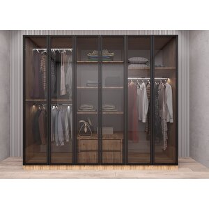 Life Camlı  Altı Kapaklı Gardırop Çam G.a.c.l_3_270cm 270 cm